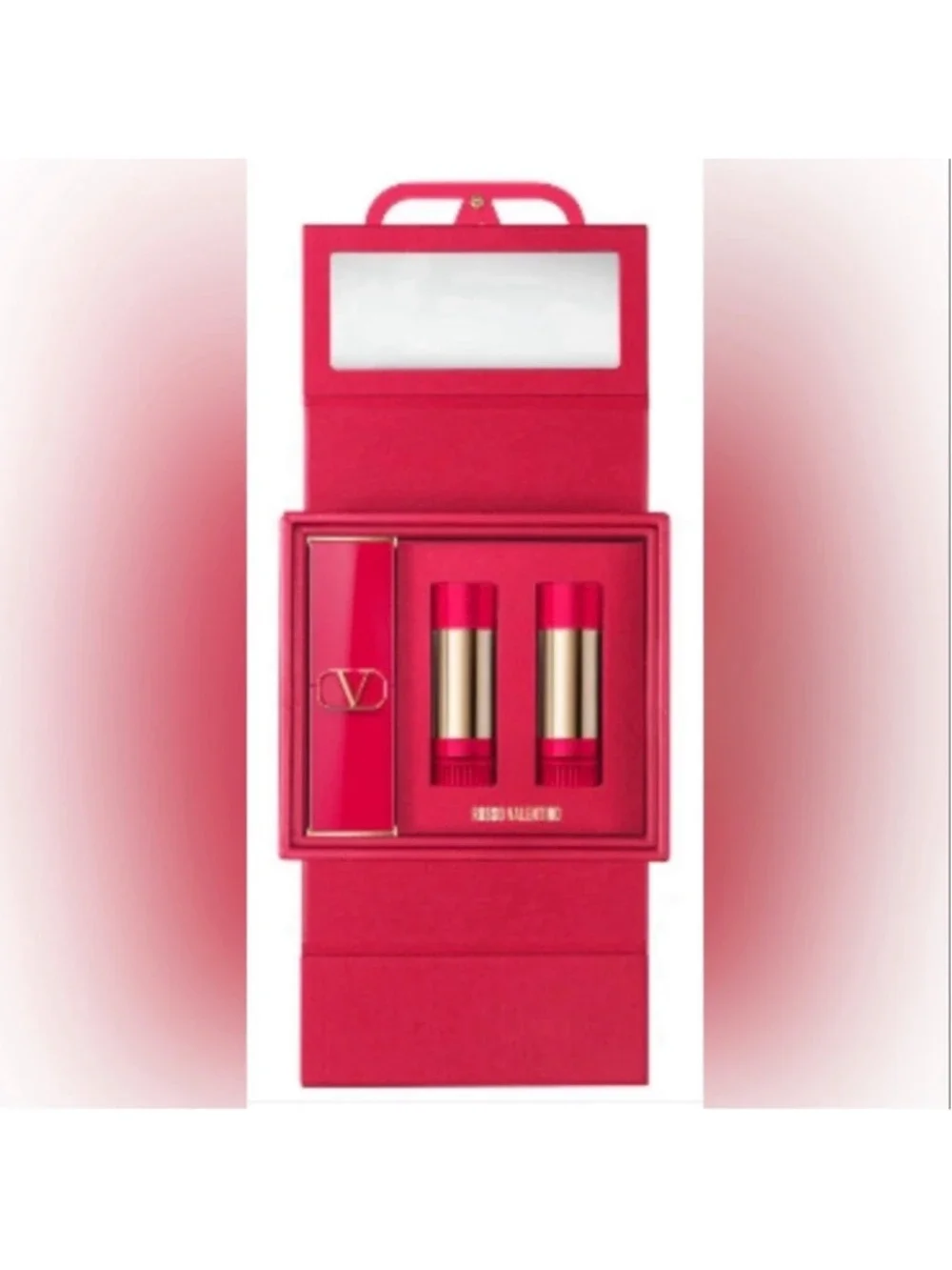 Valentino Rosso Valentino Lipstick Set Mini Clutch Case Red Luxury Makeup Gift